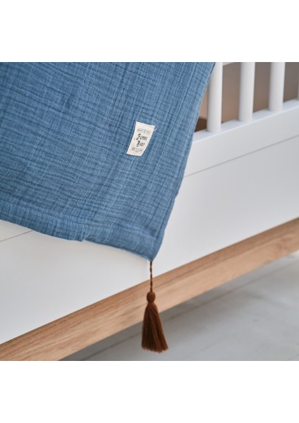 Muslin 2'li Nevresim Seti - Province - Petrol - 100 x 150 cm modelleri