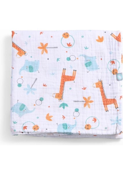 Battaniye - Giraffe - Mavi - 120 x 120 cm