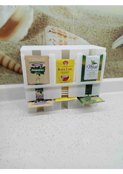 Poşet Çay Standi, Çay Organizer Poşet Çay Düzenleyici ( 3 Bölmeli )