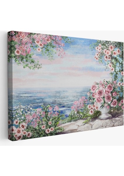 - Okyanus Manzaralı Yağlıboya Görünüm Dekoratif Kanvas Duvar TABLOSU-3509 fiyatları