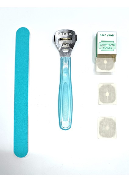Topuk Rendesi + Yedek Bıçak & Kağıt Törpü Pedikür Set
