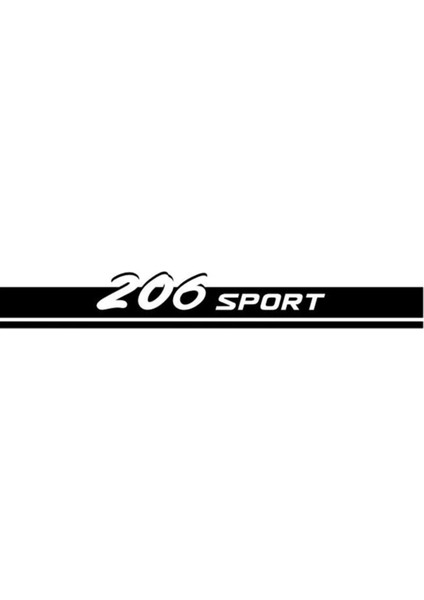 Peugeot 206 Sport Yazılı Ön Kaput Sticker Etiket Modeli fiyatları