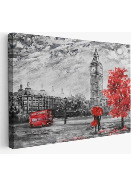 - Londra Sokakları Yağlıboya Görünüm Dekoratif Kanvas Duvar TABLOSU-3507 fiyatları
