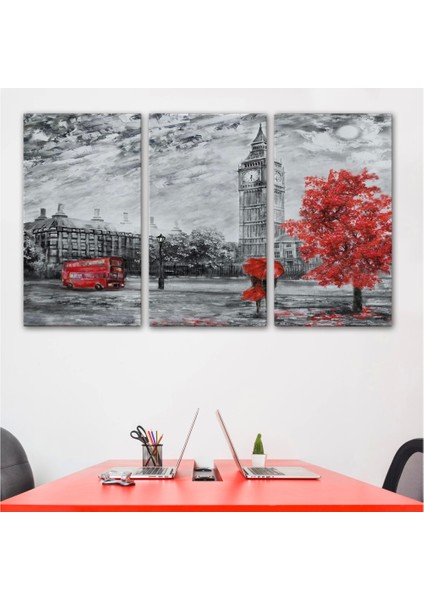 - Londra Sokakları Yağlıboya Görünüm Dekoratif Kanvas Duvar TABLOSU-3507 modelleri