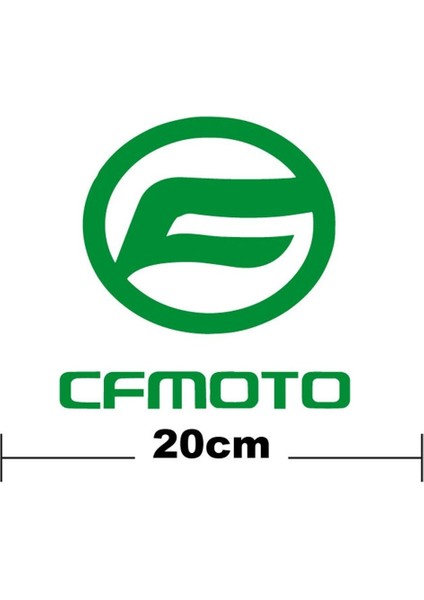 Cf Moto Logo Yazı Sticker Etiket Tek Renk