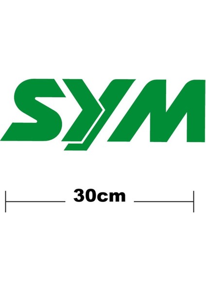 Sym Logo Yazı Sticker Etiket Tek Renk