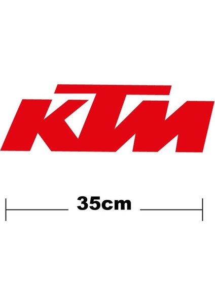 Ktm Logo Yazı Sticker Etiket Tek Renk