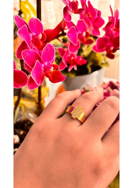 Gold Geometrik Taşlı Yüzük fiyatları