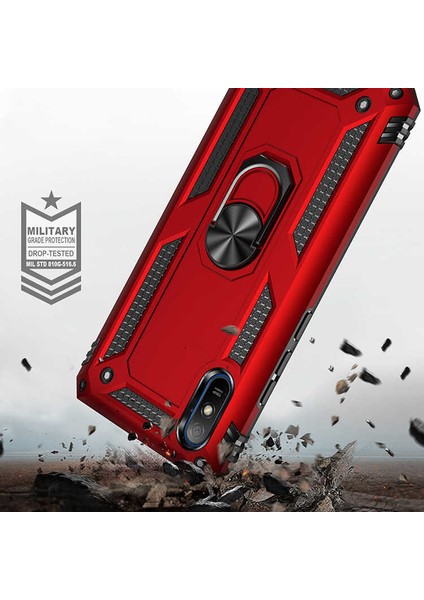 Xiaomi Redmi 9A Kılıf Tkdr Vega Kapak-Kırmızı indirimleri