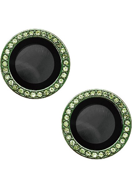 iPhone 15 Uyumlu Tkdr Cl-06 Kamera Lens Koruyucu-Açık Yeşil