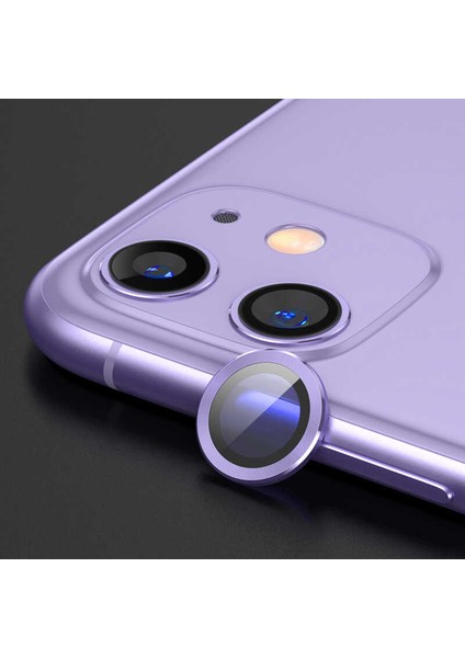 iPhone 12 Uyumlu Tkdr Cl-07 Kamera Lens Koruyucu-Mor