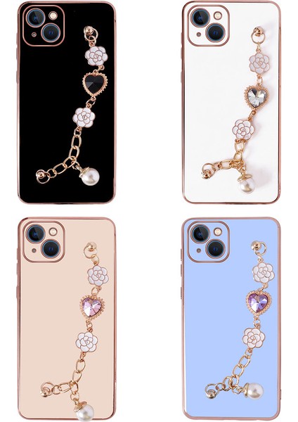 Apple iPhone 14 Plus Kılıf El Tutamaçlı Kamera Korumalı Tkdr Taka Silikon Kapak-Mor