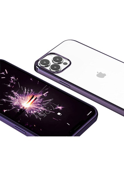 iPhone 13 Pro Kılıf Tkdr Pixel Kapak-Derin Mor