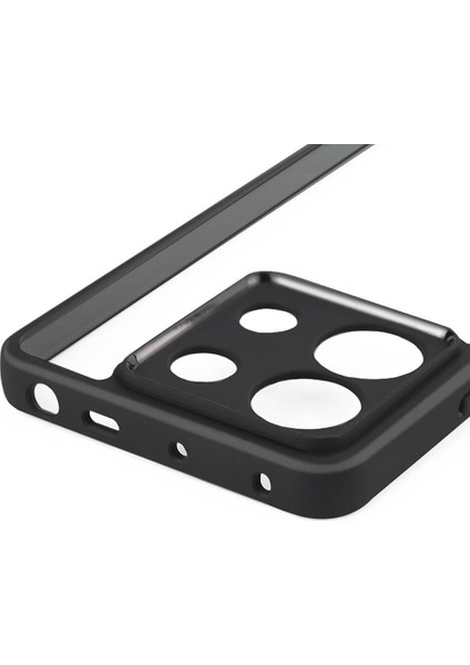 Xiaomi Redmi Note 13 Pro 5g Kılıf Kamera Korumalı Şeffaf Arka Yüzey Tkdr New Roll Kapak-Siyah modelleri