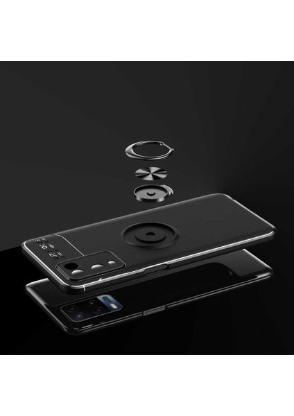 Oppo A54 4g Kılıf Tkdr Ravel Silikon Kapak-Siyah-Kırmızı modelleri