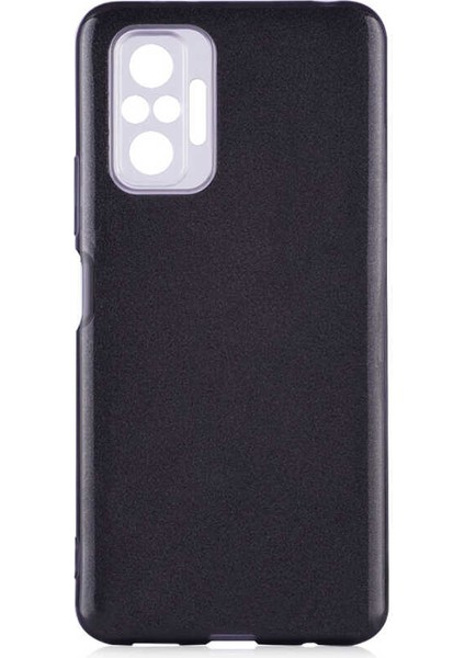 Xiaomi Redmi Note 10 Pro Kılıf Tkdr Shining Silikon-Siyah