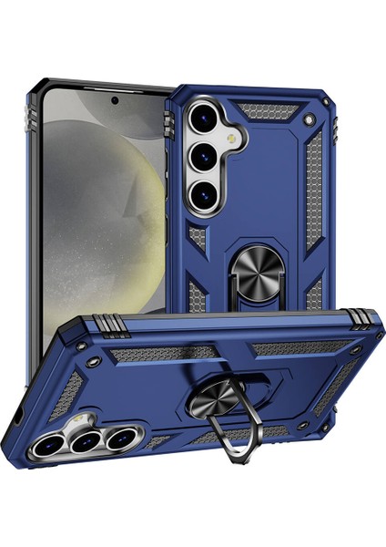 Galaxy S24 Plus Kılıf Tkdr Vega Kapak-Mavi