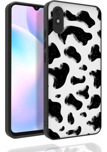 Xiaomi Redmi 9A Kılıf Desenli Kamera Korumalı Parlak Tkdr Nora Kapak-No2