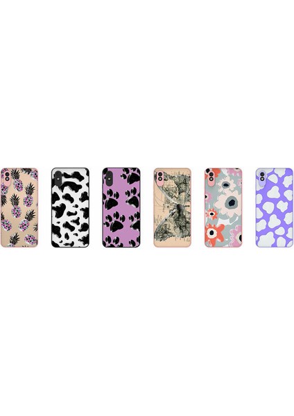 Xiaomi Redmi 9A Kılıf Desenli Kamera Korumalı Parlak Tkdr Nora Kapak-No2
