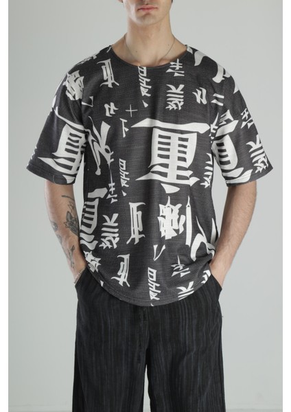 Chinese Detaylı Pamuk T-Shirt