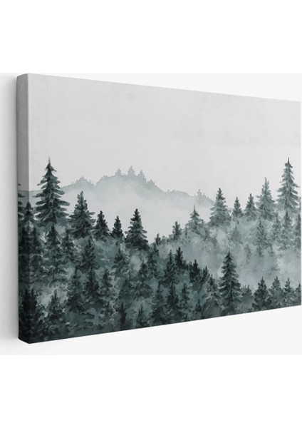 - Suluboya Görünümlü Orman Manzarası Dekoratif Kanvas Duvar TABLOSU-3644 fiyatları