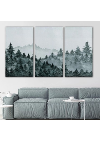 - Suluboya Görünümlü Orman Manzarası Dekoratif Kanvas Duvar TABLOSU-3644 modelleri