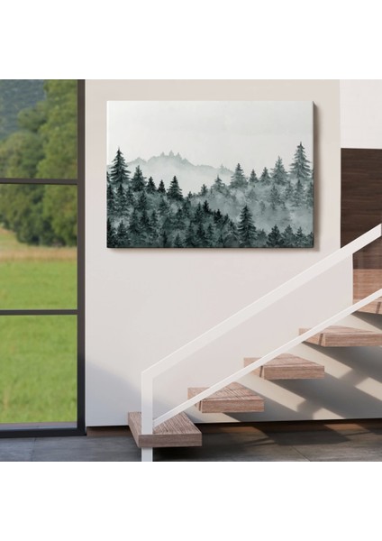 - Suluboya Görünümlü Orman Manzarası Dekoratif Kanvas Duvar TABLOSU-3644 indirimleri