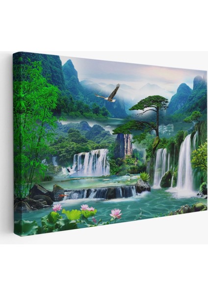 - Şelale Manzaralı Dekoratif Kanvas Duvar TABLOSU-3676 fiyatları