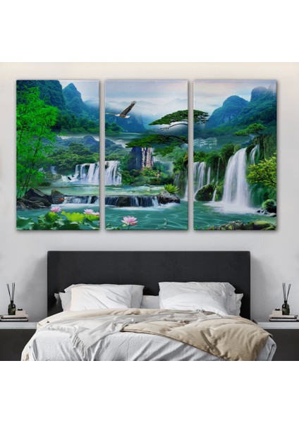 - Şelale Manzaralı Dekoratif Kanvas Duvar TABLOSU-3676 modelleri