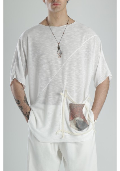 Cep Desenli Oversize T-Shirt