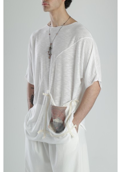 Cep Desenli Oversize T-Shirt