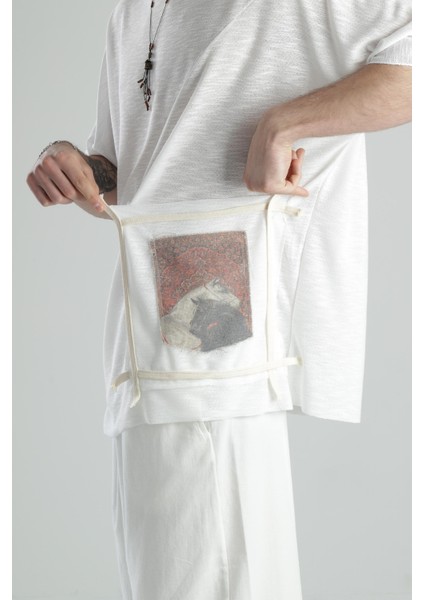 Cep Desenli Oversize T-Shirt