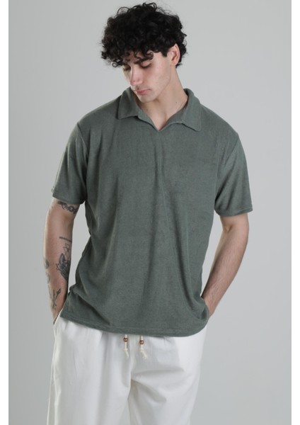 Yeşil V Yaka T-Shirt indirimleri