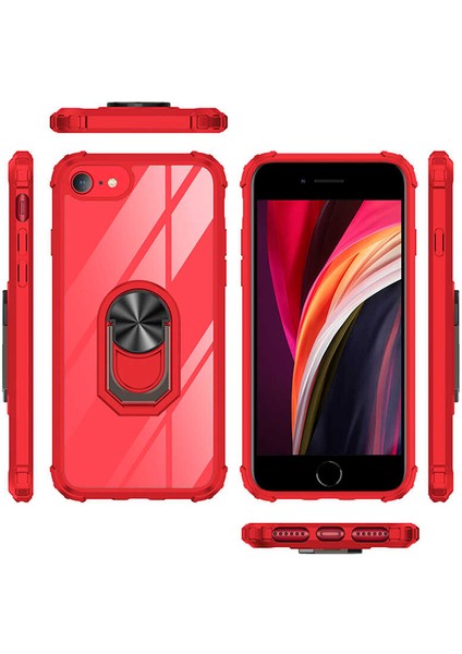 iPhone Se 2022 Uyumlu Tkdr Mola Kapak-Kırmızı