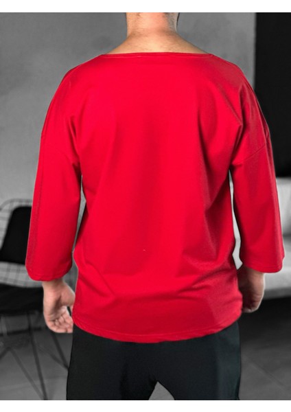 Fakir Kol Kırmızı Bohem T-Shirt