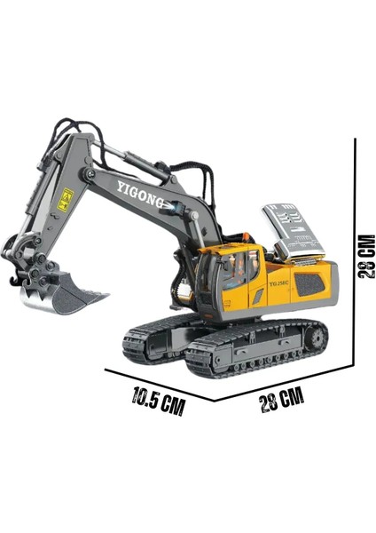 1:20 Ölçek Uzaktan Kumandalı 9 Fonksiyonlu Metal Alaşım Işıklı Sesli Inşaat Araçları fırsatları
