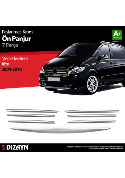 Paspasgaraji Mercedes Vito Krom Ön Panjur 7 Prç 2004-2010 modelleri