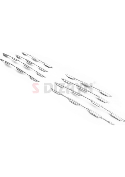 Paspasgaraji Fiat Egea Sd / Hb Krom Ön Panjur Diamond Model 8 Prç 2020 Üzeri Mat Krom A+ Kalite modelleri