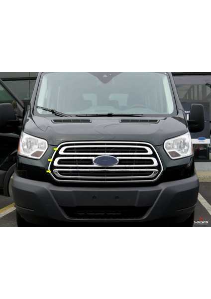 Paspasgaraji Ford Transit Krom Ön Panjur 3 Parça 2014-2018