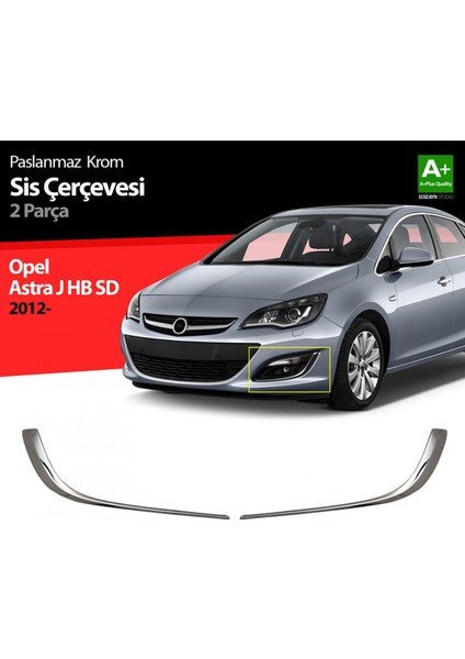 Paspasgaraji Opel Astra J Krom Sis Farı Çerçevesi 2012-2020