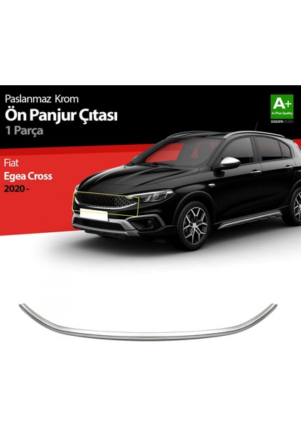 Paspasgaraji Fiat Egea Cross Krom Ön Panjur Çıtası 2020 Üzeri