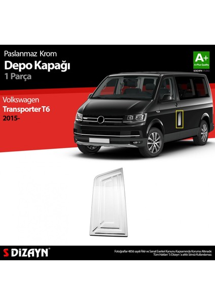 Paspasgaraji Vw T6 Transporter Krom Depo Kapağı 2015-2019