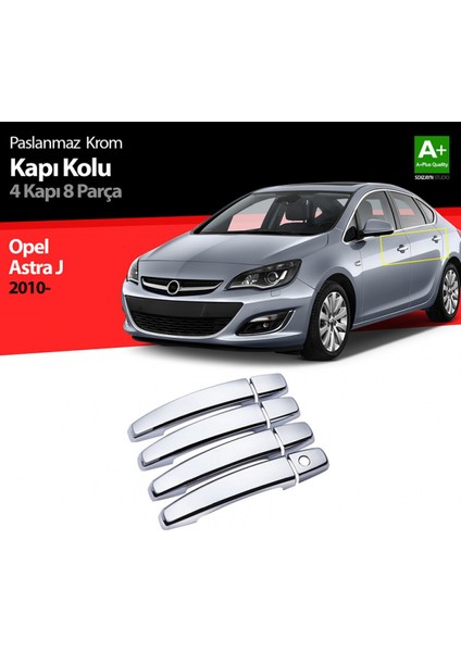 Paspasgaraji Opel Astra J Krom Kapı Kolu 4 Kapı 2012-2022 A+Kalite