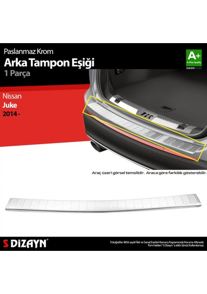 Paspasgaraji Nissan Juke Krom Arka Tampon Eşiği 2014-2018