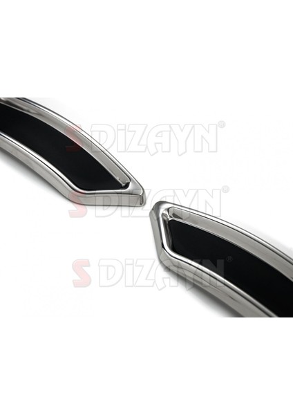 Paspasgaraji Vw Passat B8 Krom Egzoz Görünümü Difüzör R Line Still 2 Parça 2015-2019 modelleri