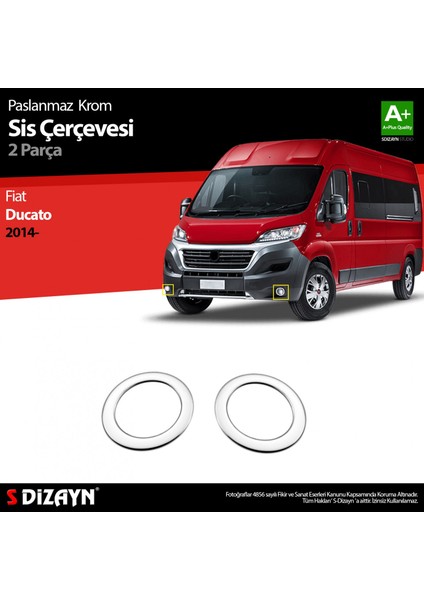Paspasgaraji Fiat Ducato Krom Sis Farı Çerçevesi 2 Prç 2014 Üzeri
