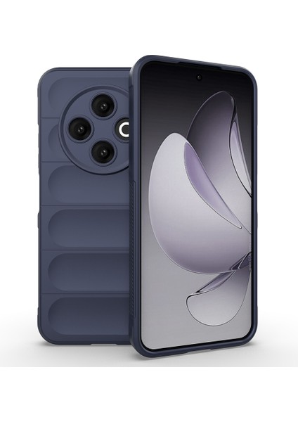 Tecno Spark 30C 4g Kılıf Esnek Tpu Oyuklu Arka Yüzey Tasarımlı Tkdr Etnik Silikon Kapak - Lacivert