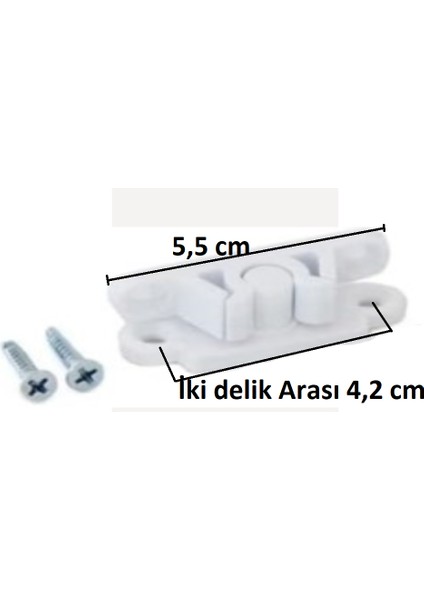 Sineklik Montaj Seti (2 Adet Tutamak, 2 Adet Çıt Çıt, 4 Adet Menteşe, 2 Adet Kol) 10 Parça