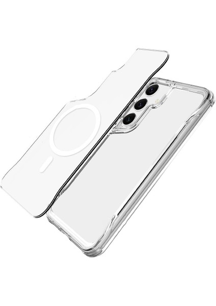 Galaxy S24 Plus Kılıf Tkdr Magsafe Şarj Özellikli T-Max Magsafe Kapak-Renksiz