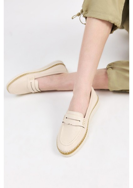 Kadın Bej Günlük Loafer